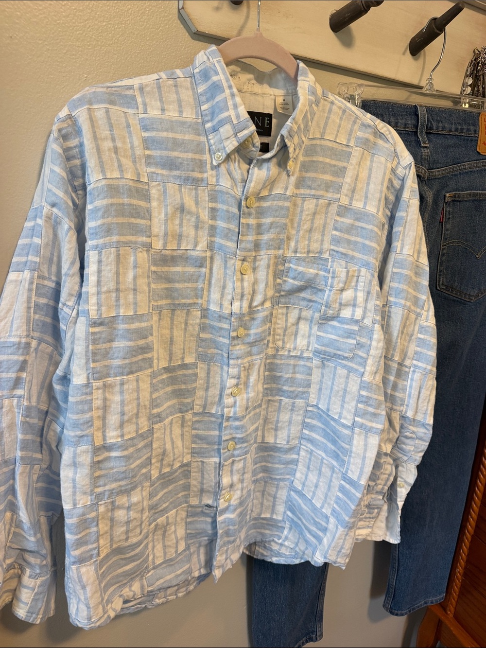 MINE Brand Linen Men's button-down shirt